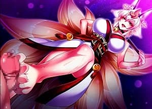 【犯され勇者III⑦】美しき九尾の女王様が、綺麗な素足でM男のペニスを蹂躙！！足コキで刺激して無様に果てさせる--#アダルトゲーム