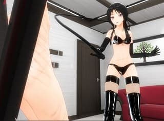 【エスカレイション!②】ドSな彼女が、M男彼氏を鞭打ちスパンキング！！SM女王様顔負けの言葉責め＆ムチ打ちでマゾを調教★二次元同人エロゲー×アニメーション
