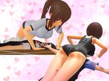 【M男いじめスクールライフ #3】ブルマ体操着＆スク水！トレーニング中のJKが、腕立て伏せしながらM男の顔面をオッパイでパフパフ＆太腿コキで射精させちゃいます★二次元同人エロゲー×アニメーション＆フルボイス♪