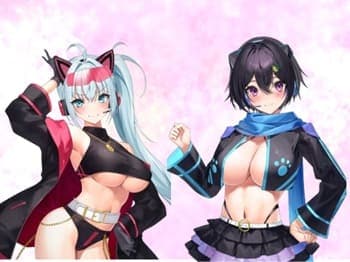 【ドロケイ #2】可愛く＆エッチなケモ耳娘ちゃん達♡警備員さんを色仕掛け♡自慢凄テク！フェラチオ＆手コキで強制的に連続射精♡Live2Dアニメーション
